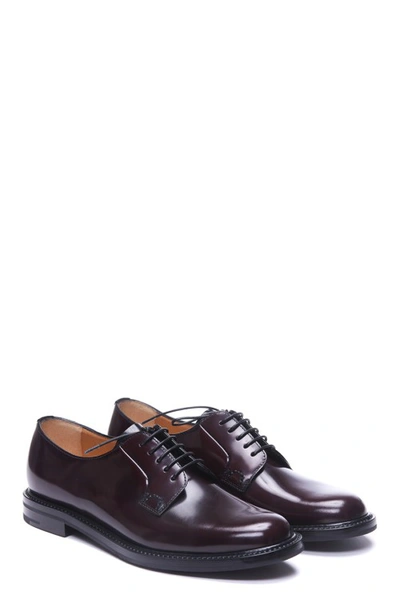 Shop Church's Burgundy Lace-up Shoes In Grey