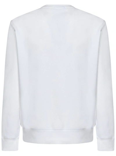 Shop Polo Ralph Lauren White Cotton Blend Crewneck Sweatshirt