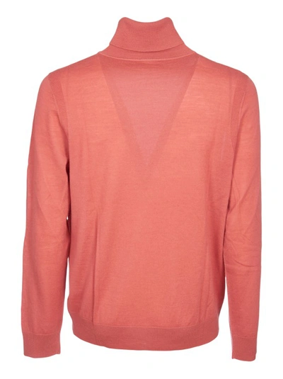 Shop Paul Smith Coral Merino Wool Sweater In Orange