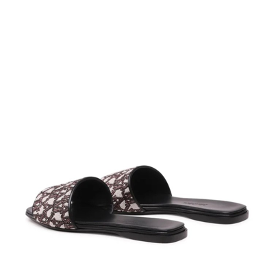 Shop Max Mara Fridac Logo Slides In Black