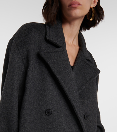 Shop Nili Lotan Georgio Virgin Wool Coat In Grey