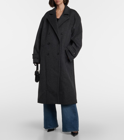 Shop Nili Lotan Georgio Virgin Wool Coat In Grey