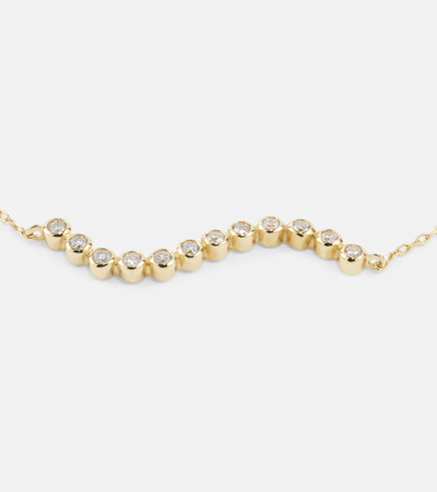 Mateo 14kt Gold Wave Bracelet With Diamonds In Gold