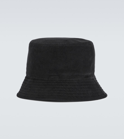 Prada Corduroy Bucket Hat In Black