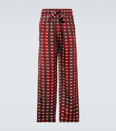 Shop Wales Bonner X Lubaina Himid Checked Pants In Multicoloured