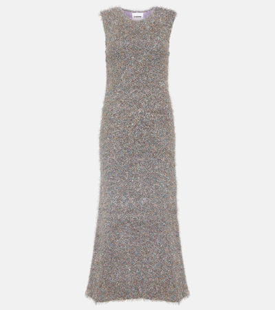 Shop Jil Sander Lurex® Metallic Midi Dress In Multicoloured
