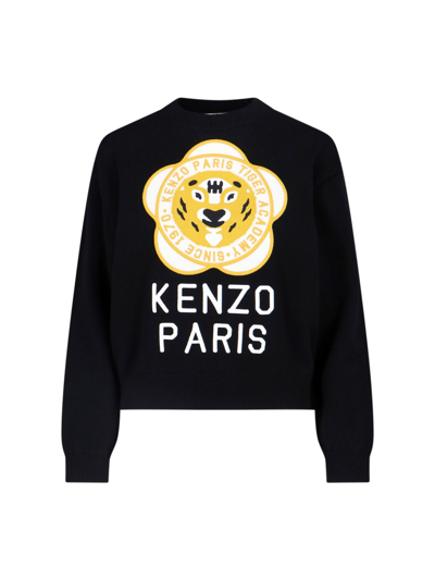 Shop Kenzo 'tiger Academy' Sweater In Black  