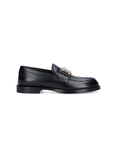Shop Dolce & Gabbana Logo Loafers In Black  