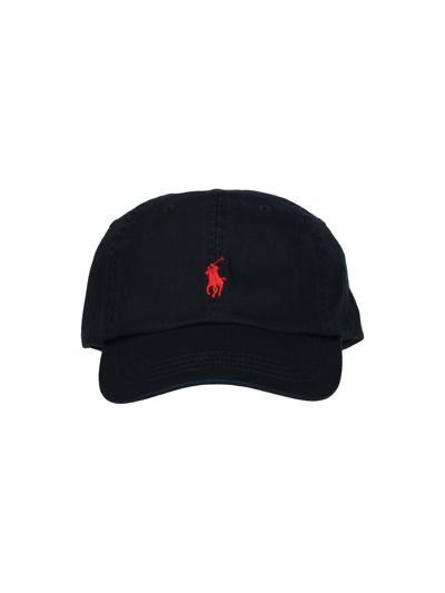 Shop Polo Ralph Lauren Baseball Logo Cap In Black  