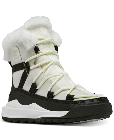 Shop Sorel Women's Ona Rmx Glacy Waterproof Cold-weather Boots In Sea Salt,black