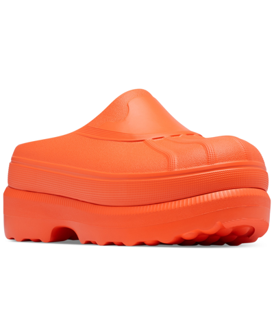 Shop Sorel Women's Caribou Slip-on Platform Clogs In Optimized Orange,optimized Orange