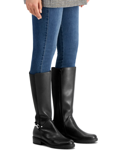 Shop Giani Bernini Women's Barnibee Memory Foam Knee High Riding Boots, Created For Macy's In Black