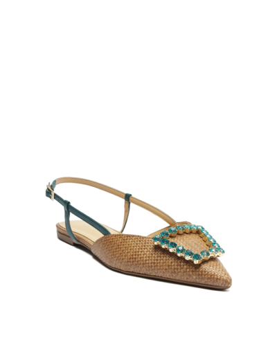 Shop Arezzo Women's Savannah Pointed Toe Flats In Natural - Fabric