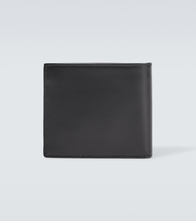 Shop Saint Laurent Cassandre Leather Wallet In Black