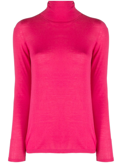 Shop Max Mara Palos Wool Turtleneck Sweater In Red