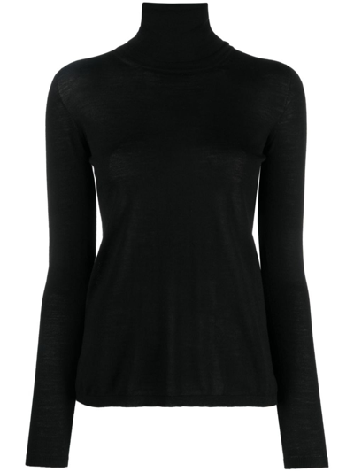 Shop Max Mara Palos Wool Turtleneck Sweater In Black  