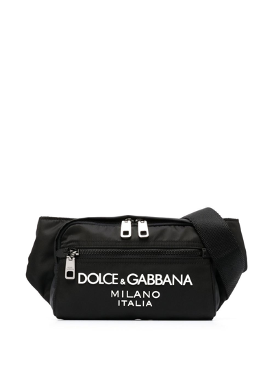 Shop Dolce & Gabbana Logo Belt Bag In Black  