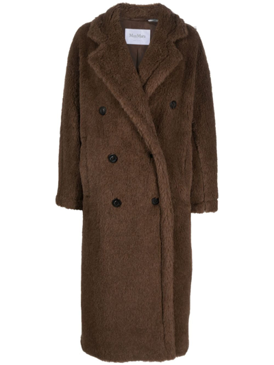 Shop Max Mara Faust Teddy Coat In Brown