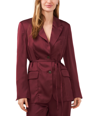 Shop 1.state Women's Soft Self-tie Long-sleeve Blazer In Fig