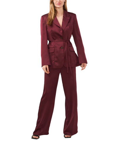 Shop 1.state Women's Soft Self-tie Long-sleeve Blazer In Fig