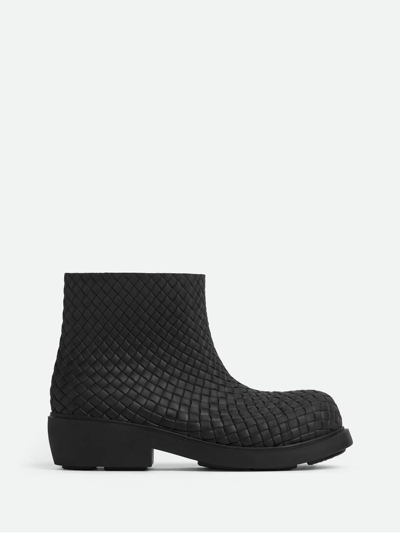 Shop Bottega Veneta `fireman` Ankle Boots In Black  