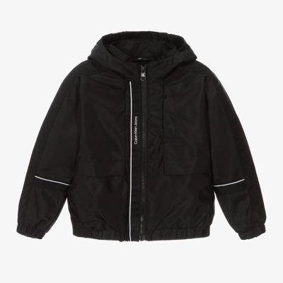 Shop Calvin Klein Boys Black Nylon Windbreaker Jacket