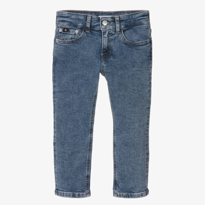 Shop Calvin Klein Boys Blue Denim Dad Jeans