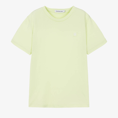 Shop Calvin Klein Teen Green Cotton T-shirt