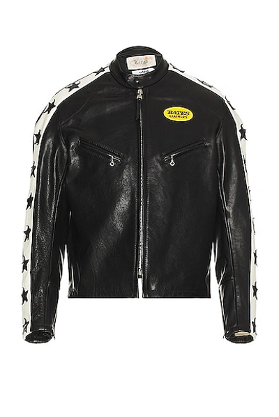 Shop Junya Watanabe Oiled Leather Jacket In Black & White