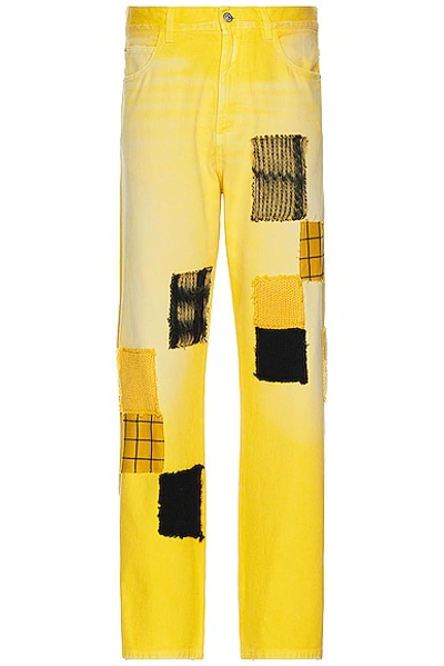 Shop Marni Trousers In Maize