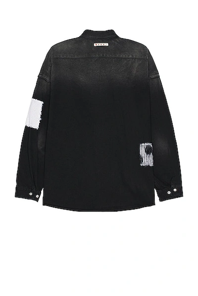 Shop Marni Patchwork Shirt In Black