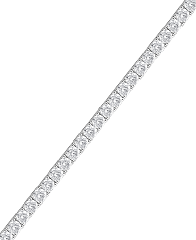 Shop Badgley Mischka Lab Grown Diamond Tennis Bracelet (10 Ct. T.w.) In 14k White Gold