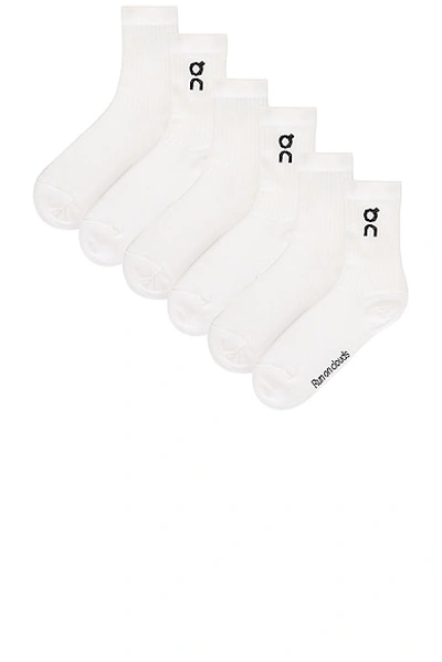 On Logo Sock 3-pack In White