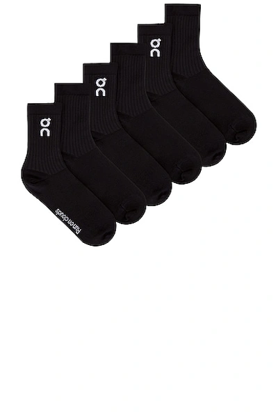 On Logo Sock 3-pack In Black