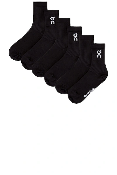On Logo Sock 3-pack In Black