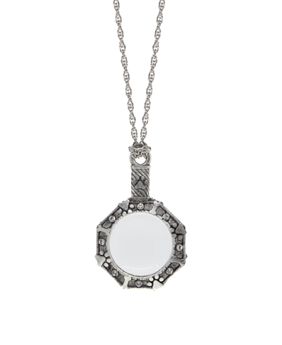 Shop 2028 Glass Crystal Accent Paw And Bone Magnifier Necklace In Gray