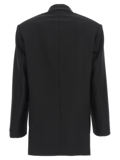 Shop David Koma Tailored Tuxedo Blazer In Black