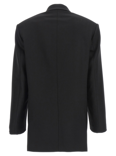 David Koma 'tailored Tuxedo' Blazer With Structured Shoulders In Black