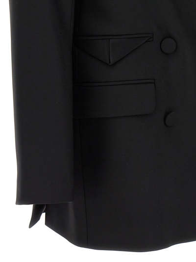 David Koma 'tailored Tuxedo' Blazer With Structured Shoulders In Black