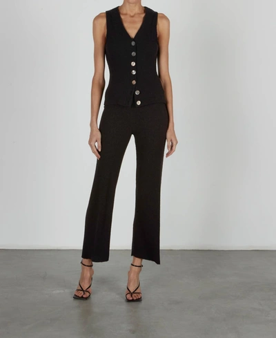 Shop Enza Costa Terry Knit Pant In Black