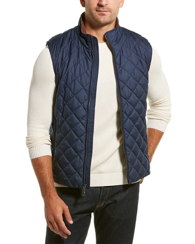 Shop Brooks Brothers Diamond-quilted Vest In Blue