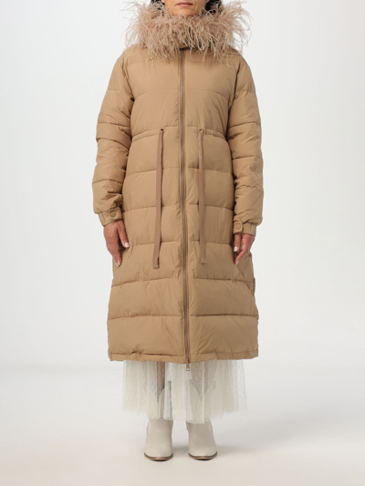 Shop Twinset Coat  Woman Color Brown