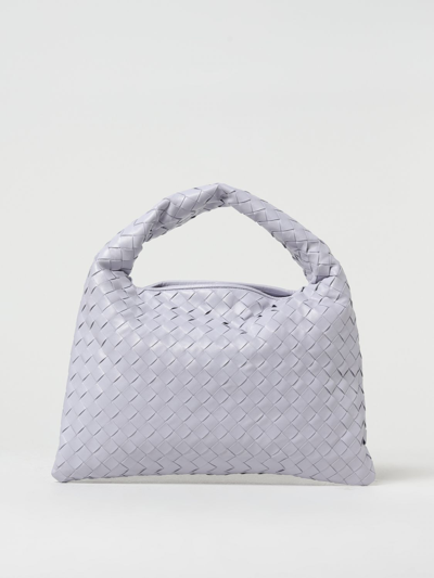 Shop Bottega Veneta Hop Bag In Woven Leather In Lilac