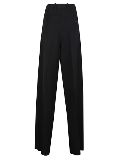 Shop Balenciaga Wool Tailored Trousers In Black