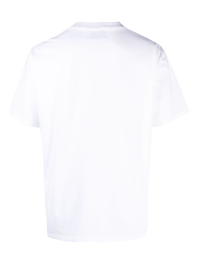 Shop Palmes Logo Organic Cotton T-shirt In White