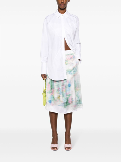 Shop Loewe Puzzle Fold Cotton Shirt In White