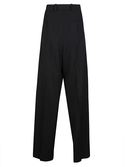 Shop Balenciaga Wool Trousers In Black