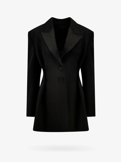 Givenchy Pleated Single-breasted Wool Blazer In Black