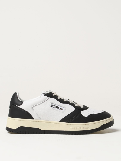Karl Lagerfeld Panelled Low-top Sneakers In Black