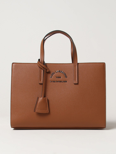 Shop Karl Lagerfeld Handbag  Woman Color Brown